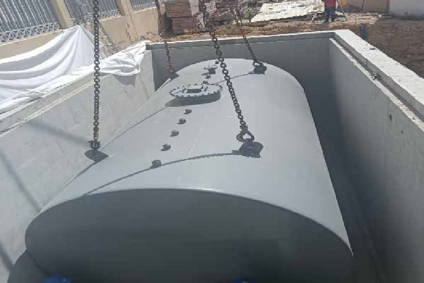 Storage tank installation